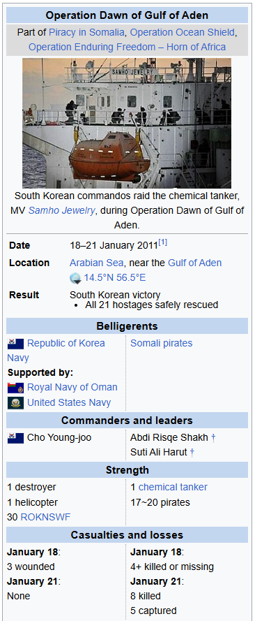 zedsamcat's tweet image. Somali piracy has some of the most insane Wikiboxes cause it's the most random coalition of countries vs Somali pirates