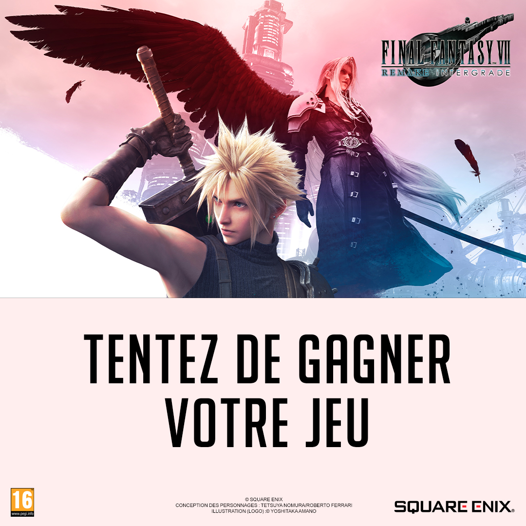 Micromania_Fr's tweet image. Final Fantasy VII Remake Intergrade sort demain sur Nintendo Switch 2 😁 On vous propose de tenter votre chance pour remporter un exemplaire dématérialisé ⤵️

☄️ Like⁣⁣⁣, RT &amp;amp; Follow @Micromania_Fr
☄️ Mentionne en réponse un ami avec #MicromaniaFFVII

Tirage dans 7 jours 🔥