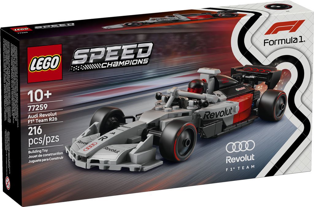 InsideAudiF1's tweet photo. 🚨 LEGO has unveiled its upcoming set featuring the Audi R26 F1 car, the 2026 challenger recreated in brick form.

Coming on March 1, 2026, it will be available through the official LEGO store. https://t.co/hMBdrCT9JT