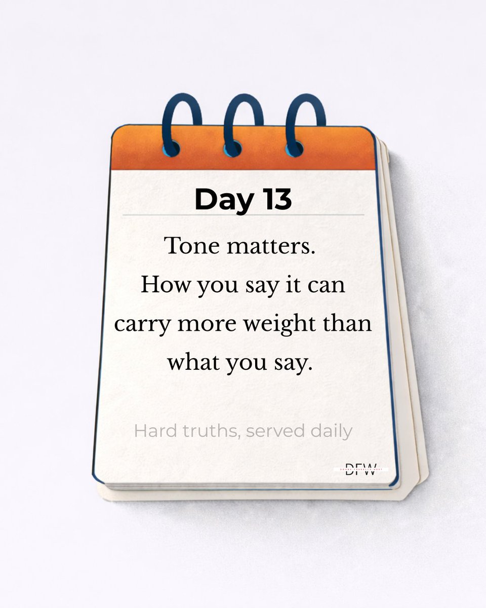 Day 13 | Straight, No Chaser

Tone matters. How you say it often matters as much as what you say.

People remember how you made them feel long after they forget the exact words.

Where might your tone be saying more than you intend?