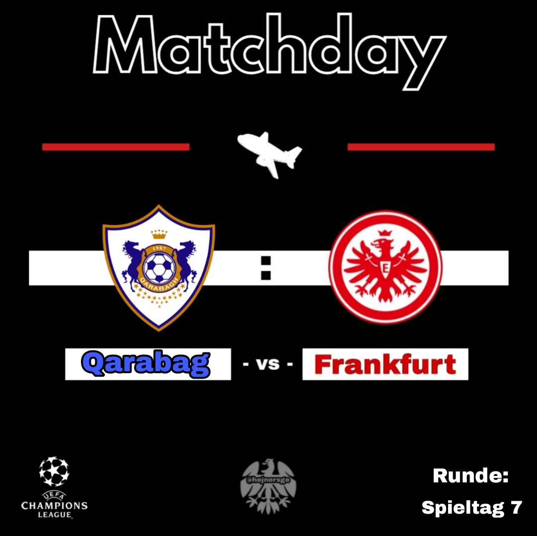 hejnersge's tweet photo. #Matchday
Kann die Eintracht drei Punkte mitnehmen und die Hoffnung aufs Weiterkommen aufrecht erhalten?
#Qarabag #Akdam #QarabagAkdam #QAR #Eintracht #Frankfurt #EintrachtFrankfurt #SGE #QARSGE #ChampionsLeague https://t.co/VXFZrxNHvZ