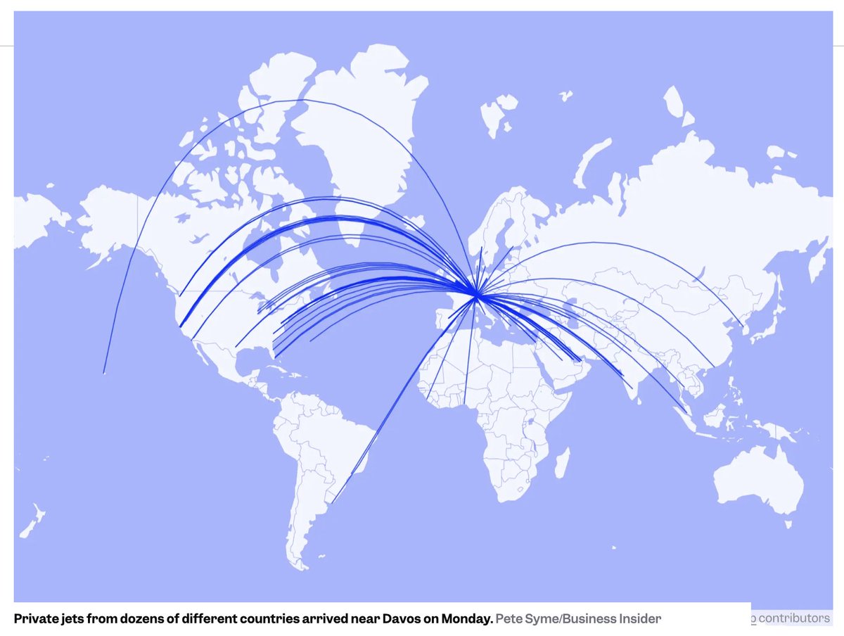 Lancegooden's tweet image. One private jet flight to Davos for every four World Economic Forum attendees.

These are the same people who want to force you to buy an electric car, ban your gas stove, and eat bugs.

Leftist elites are climate hypocrites.