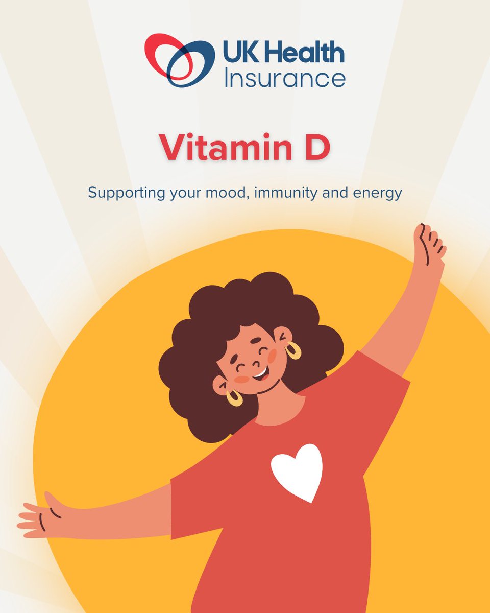 UKHealthInsure's tweet photo. Vitamin D, the little boost that does a lot. ☀️

Swipe through to see how Vitamin D supports your body, who may be more likely to have low levels, and a few simple ways to boost it as part of your everyday routine 💛

#VitaminD #ImmuneHealth #BoneHealth #EverydayHealth https://t.co/aMFsYGDLvr