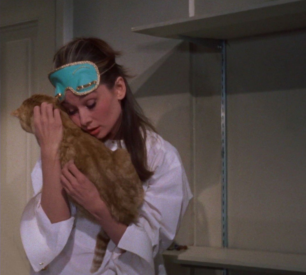 Audrey Hepburn &amp; Orangey Breakfast at Tiffany's, 1961