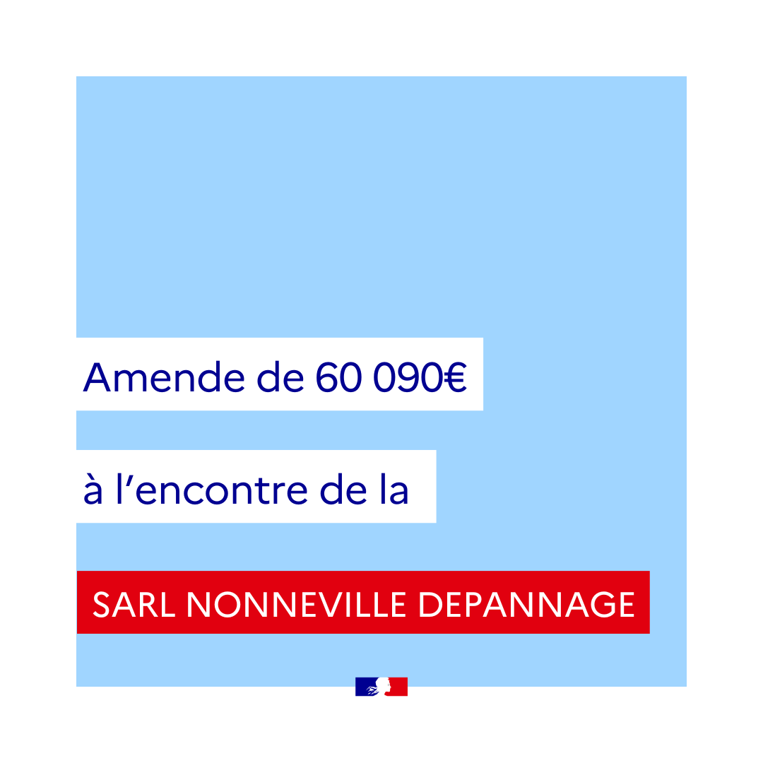 Image de Préfet de la Seine-Saint-Denis - Sanction administrative d’un montant de 60 090 euros à l’encontre de la société SARL NONNEVILLE DEPA