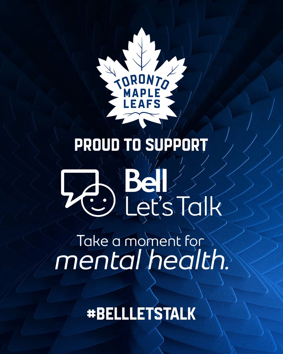 MapleLeafs's tweet image. Today is @Bell Let’s Talk Day! Let’s all take a moment for mental health.