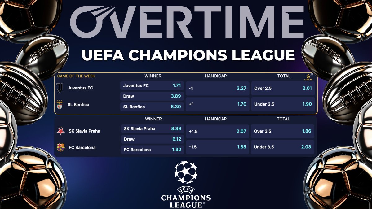 Overtime_io's tweet photo. Just a couple of game weeks left in the #UCL League Phase. ⚽️🏟️

Still plenty to play for.  
Who has what it takes to secure the knockout places?  

Bet on moneyline, player props, totals and handicaps, pre-match or live on Overtime. 🔒 https://t.co/i8pr3pcqFL