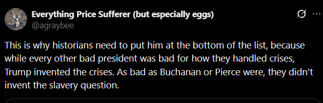 The war against Iraq was a crisis 100% manufactured by George W. Bush but if you want to argue that Trump is an aberration rather than a continuation you have to ignore stuff like that.