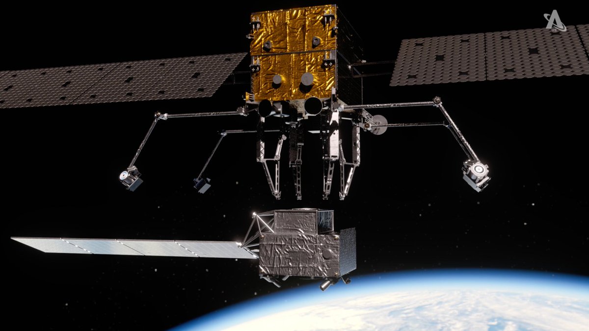 _OOTWD's tweet photo. On-orbit servicing gets complicated fast — especially when showing system adaptability.
These shots from the @Astroscale_US video were designed to make that flexibility clear, letting the visuals do the heavy lifting.
#OOTWD #VideoProduction #MotionDesign  #SpaceIndustry https://t.co/5Zloinmt7f