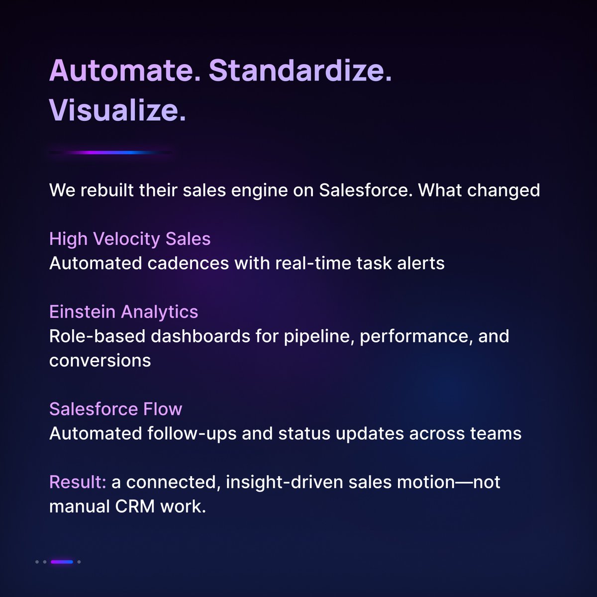 NalashaaDigital's tweet photo. See how a US travel management company rebuilt their Salesforce cadences and dashboards to convert more leads, boost productivity, and cut manual work—without adding headcount.
Read the full Case Study: https://t.co/mSm3fmvWps
#SalesOperations #SalesforceImplementation https://t.co/1VR3Y6flWO