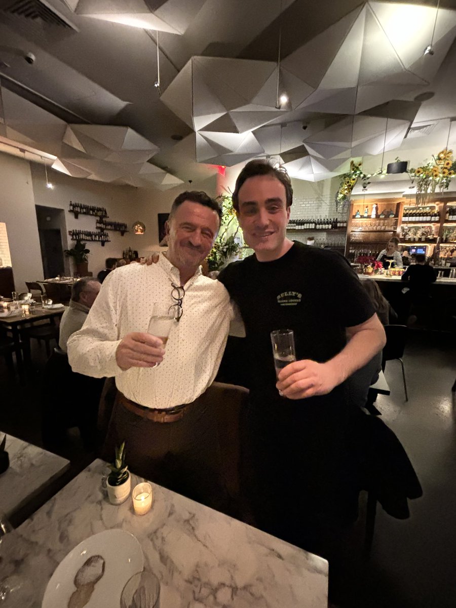 Always a pleasure to raise a glass of <a href="/NYCWater/">NYC Water</a> with Claudio from <a href="/DaClaudioNYC/">Da Claudio</a> on Ann St! Claudio has been working closely and proactively with DEP and other city agencies on solutions to lessen impacts to small businesses where multiple construction projects nearby are underway