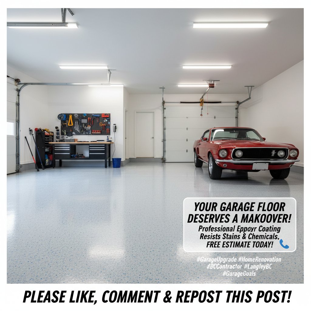 l_wrestoration's tweet image. Your garage floor deserves a makeover! We provide professional epoxy floor coating that resists stains and chemicals. Get your free estimate today and see the difference! 📞 #GarageUpgrade #HomeRenovation #BCContractor #LangleyBC #GarageGoals 𝗣𝗹𝗲𝗮𝘀𝗲 𝗟𝗶𝗸𝗲, 𝗖𝗼𝗺𝗺𝗲𝗻𝘁