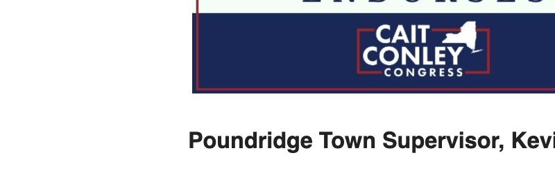 Congratulations on spelling "Pound Ridge" correctly this time!