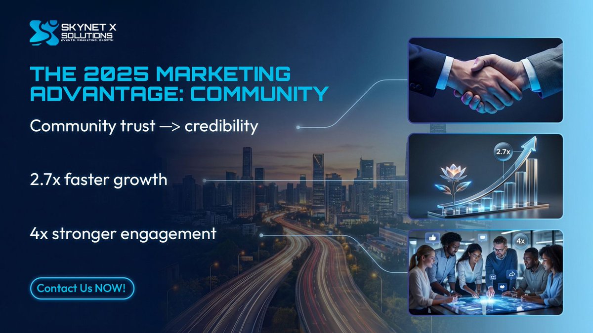 SNXS_ae's tweet image. Marketing without community is just noise.

The brands winning today aren’t the loudest, they’re the ones powered by ecosystems.

🌐 Community trust is now the #1 driver of brand credibility.
📈 Projects with active communities scale 2.7x faster than ad-dependent campaigns.
🎙️…