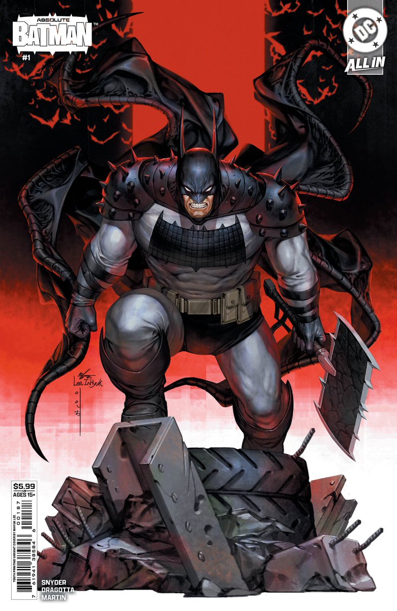 Ssnyder1835's tweet photo. Blown away that issue #1 of ABSOLUTE BATMAN now has a TENTH printing!

Make sure to pick up these covers from Nick Dragotta &amp; Frank Martin and the great @inhyuklee at your comic book shop TODAY! https://t.co/PBeJP4BK8B