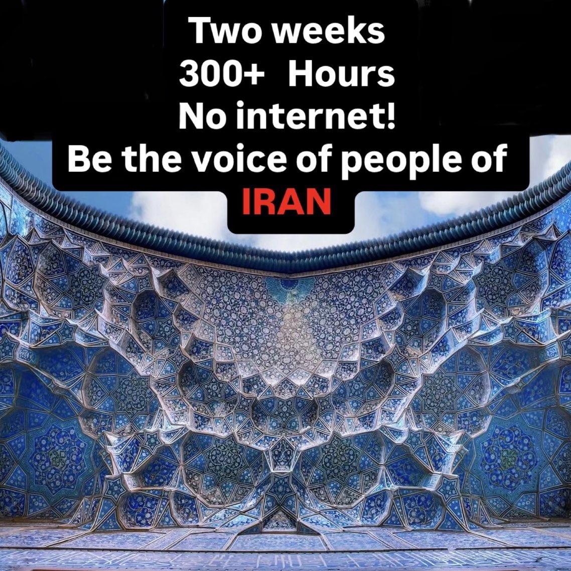 BaniTaherian's tweet image. Be the voice of people of IRAN 🇮🇷
دو هفته انگار که دو هزار سال گذشت. 
بنویسین و هشتگ بزنین. جان ایرانی عزیز است. 
ما میخواستیم همین یکبار فرصت زندگی رو زندگی کنیم اما ۴۷ ساله که عزاداریم. 
#R2PforIran 
 #IranMassacre  
#DigitalBlackoutIran