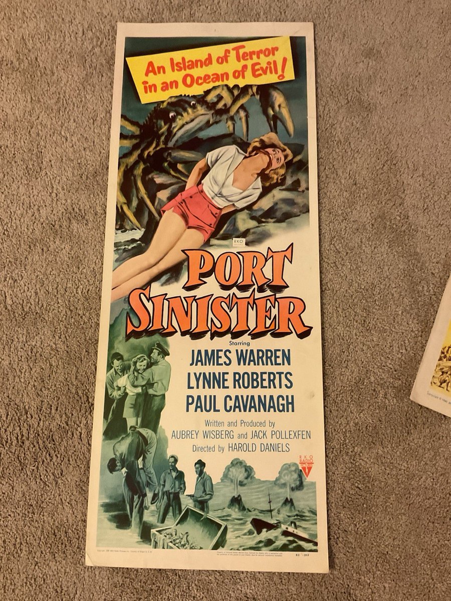 FilmPosterPosts's tweet image. Original RKO Movie Poster Insert 14”x36” Near Mint Condition PORT SINISTER 1953

ebay.com/itm/2271700351…

#ad #MoviePoster #FilmPoster #Posters