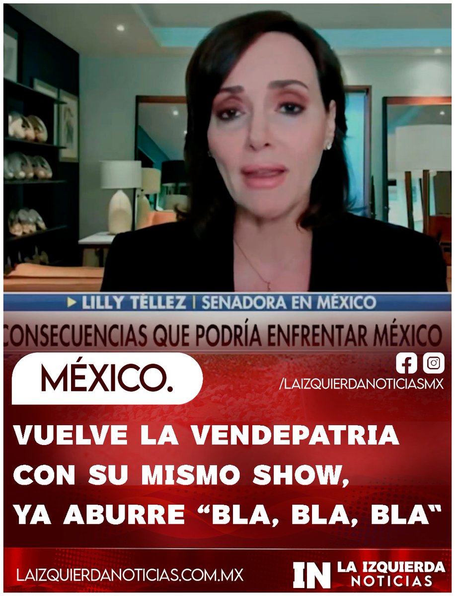 ¡POBRE LOCA! De nuevo la traidora senadora del PAN apareció en Fox New para seguir con sus mismas patrañas y narrativa en contra del gobierno. Ninguna prueba. Cada vez es más enfermiza su obsesión por el expresidente AMLO ¡NADIE LE CREE!