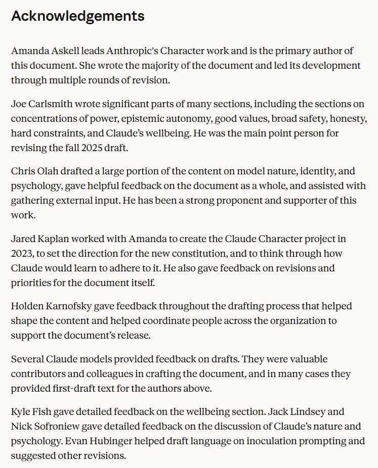 Acknowledgements list