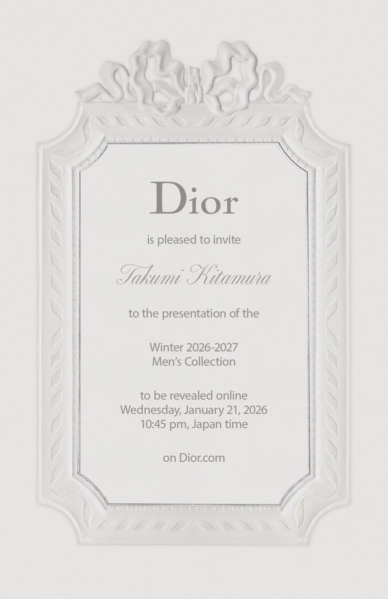 lilyrdm's tweet photo. #北村匠海
#DiorWinter26  #Dior https://t.co/2q8aLbU4a9