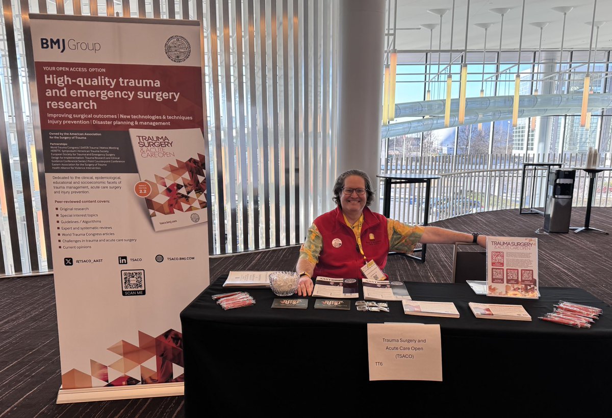 elliotthaut's tweet image. Come say hi to me at the @TSACO_AAST booth at #EAST2026. Happy to talk all about our journal. #OpenAccess #FOAMed
