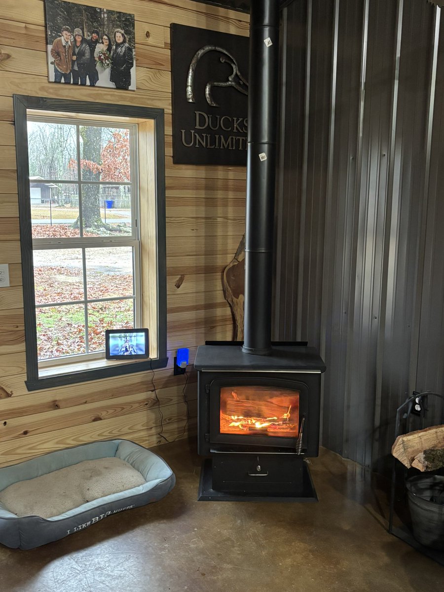 Just got home and built a cozy fire!