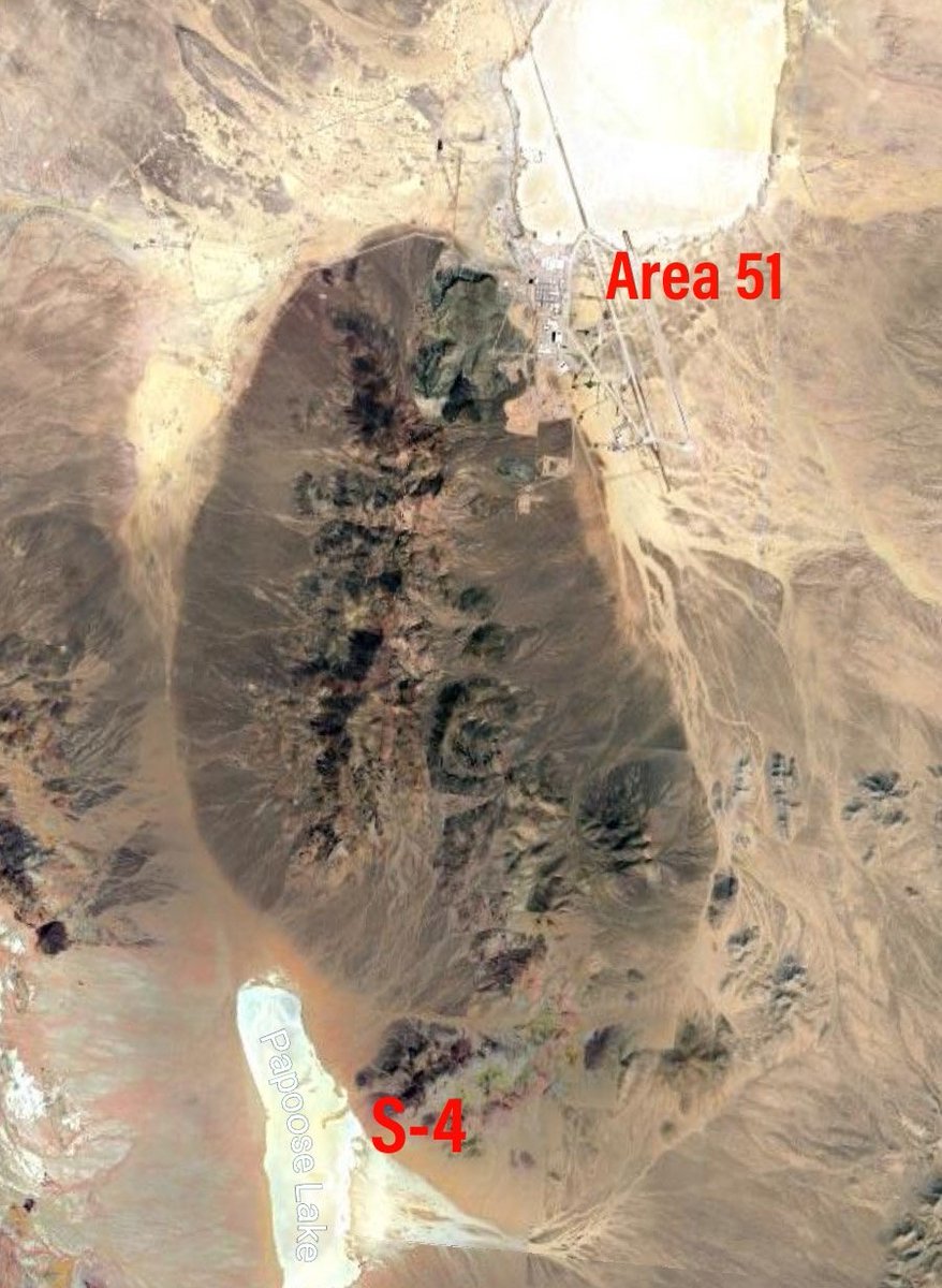 在世界十大禁区之一的美国51区旁边，还有一个更为机密的基地S4。 S-4是一个比51区更隐蔽的军事基地。 在51区山脉后面的帕普斯湖附近的基地大致位置。  该设施不在任何地图上，位于地下和山里。