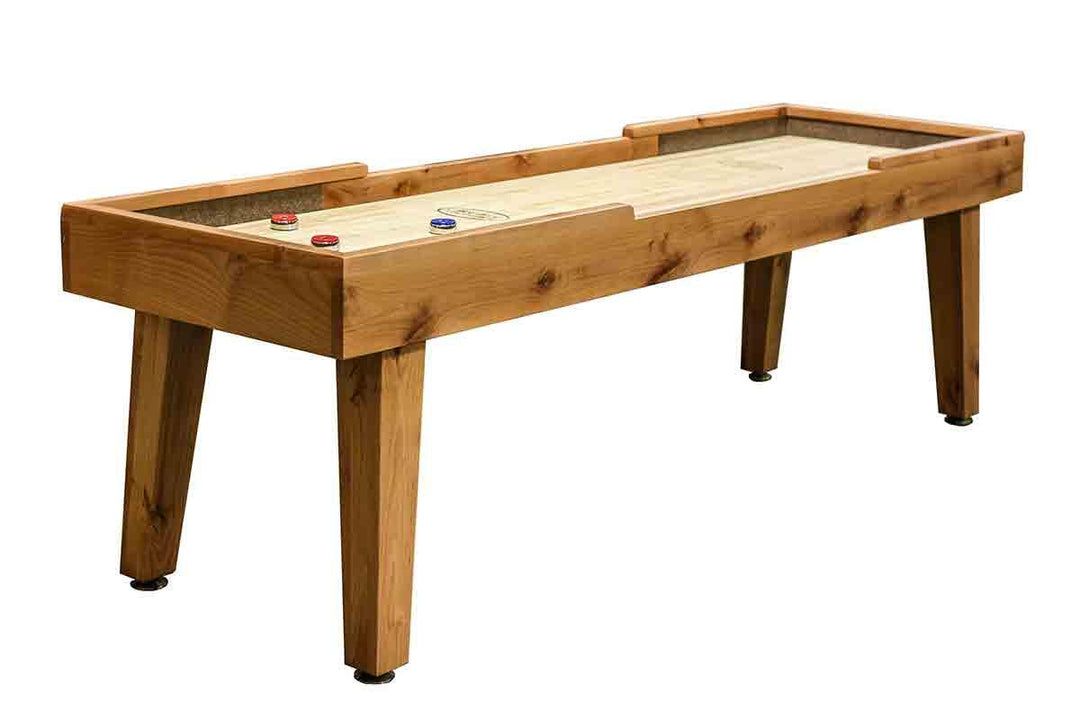 The McClure Ponderosa Shuffleboard Table is handcrafted in Michigan. We can make this model cabinet out of pine, oak, or build one out of hickory or another wood you prefer. As McClure tables are all custom-made to order buff.ly/CdT3Ses