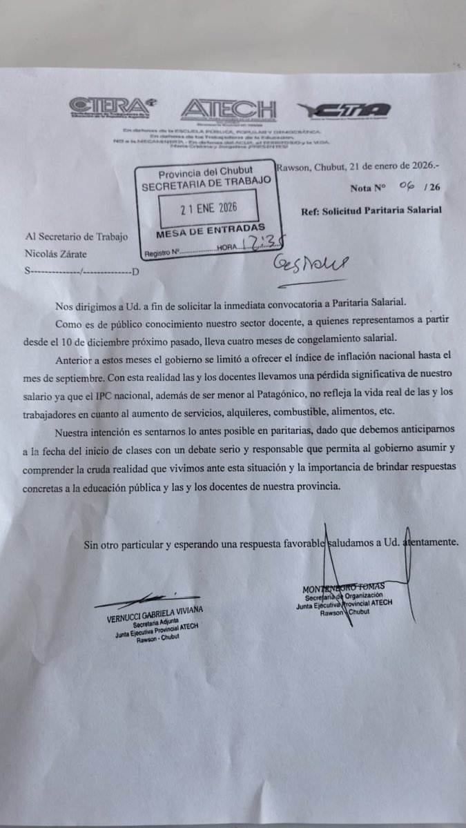 ATECh Chubut tweet media