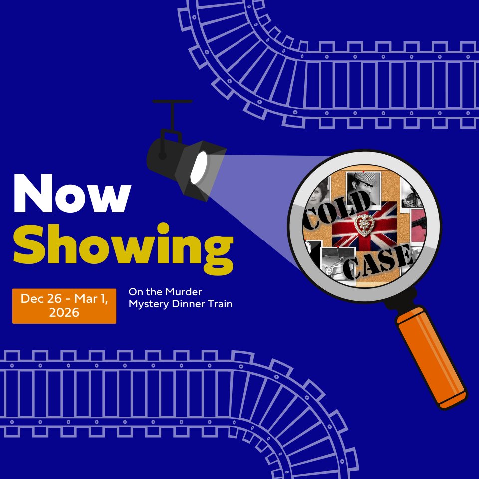 Who will recover the stolen diamonds? But most importantly...who is the killer? Join us for Cold Case, our opening show for our 2026 Season of Murder!💎🕵️‍♀️
#coldcase #murdermysterydinnertrain #mmdt #diamondheist #sandyshoesfestival1950s #jewelthief #2026seasonofmurder