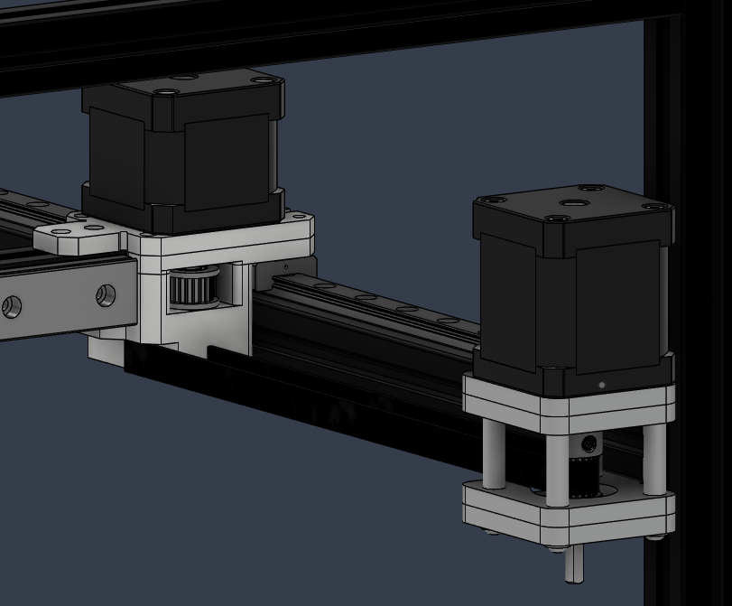 Toolbox gantry-side development wasn't looking good enough to me, and I won't release a sh*tty half assed printer. A full overhaul is under way! The XY joints were annoying me heavily, so they have been totally remade for easier assembly + Nema 17's!