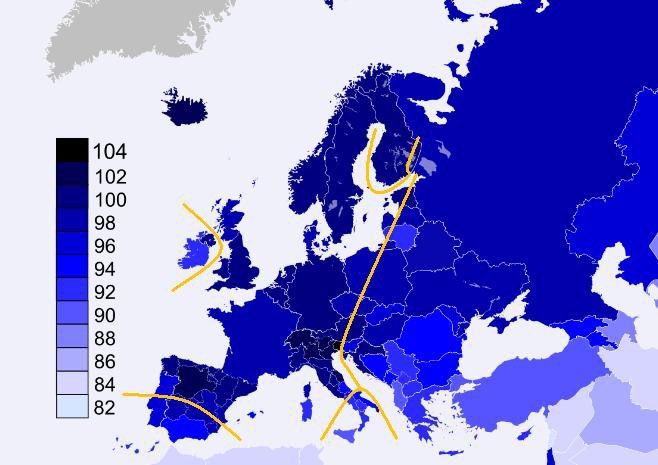 This is a fundamental betrayal of what made Europeans WEIRD - that is, high-trust, individualist, and classically egalitarian.

The Hajnal Line:

The Hajnal line labels the portion of Europe that has historically practiced the distinctive Western European Marriage Pattern. In