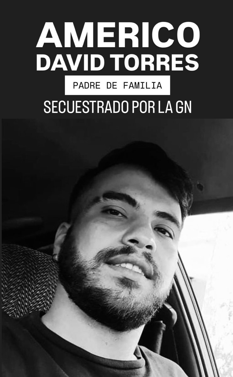 WillSpain's tweet photo. 🚨AMERICO DAVID TORRES QUIROZ
C.I:24015009  (33 años)
RECLUIDO EN TOCORÓN.
SECUESTRADO EL 09/01/2025  
Valencia-Carabobo 
Comerciante. Emprendedor de comida rápida.
Padre de Familia. Casado. 2 niños.
@VenteDDHH @ForoPenal @VenteCarabobo #PresosPolíticos #QueSeanTodos @TAMARA_SUJU https://t.co/mSnm7v5tb6