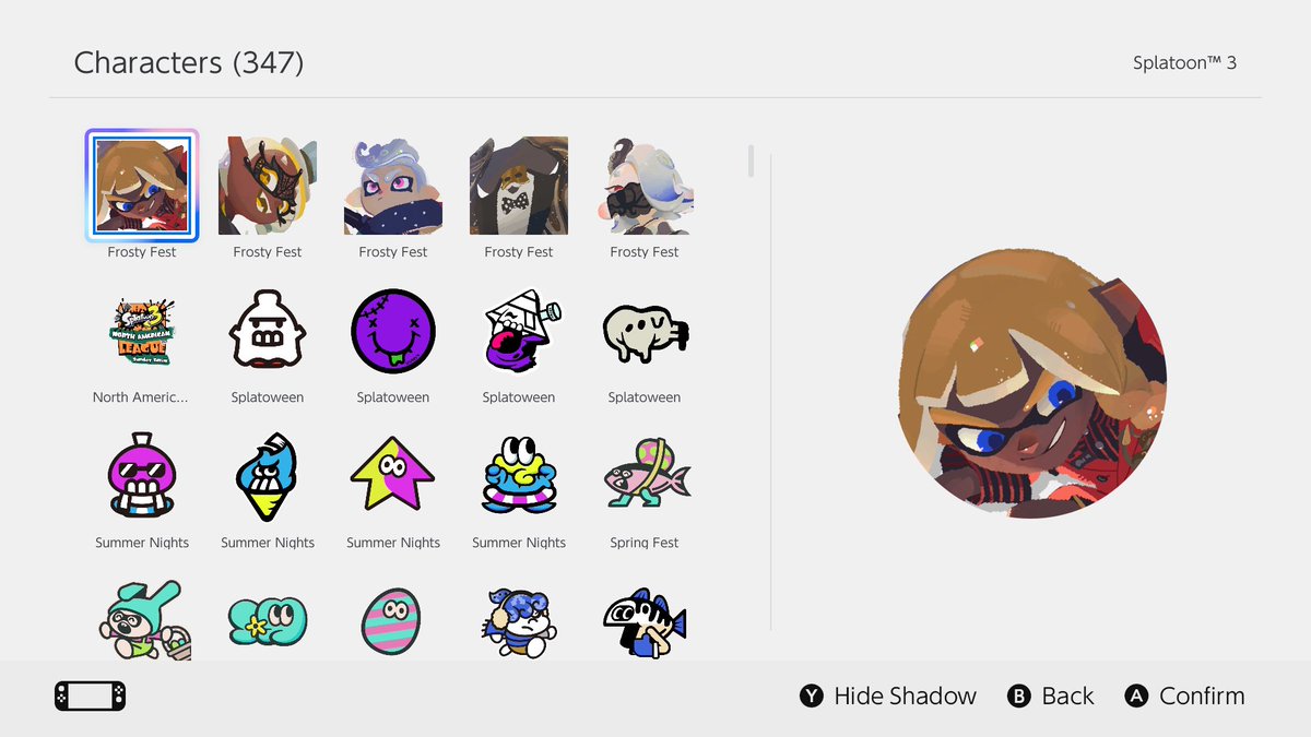 Splatoon FrostyFest icons are available on NSO ❄️ #Splatoon3