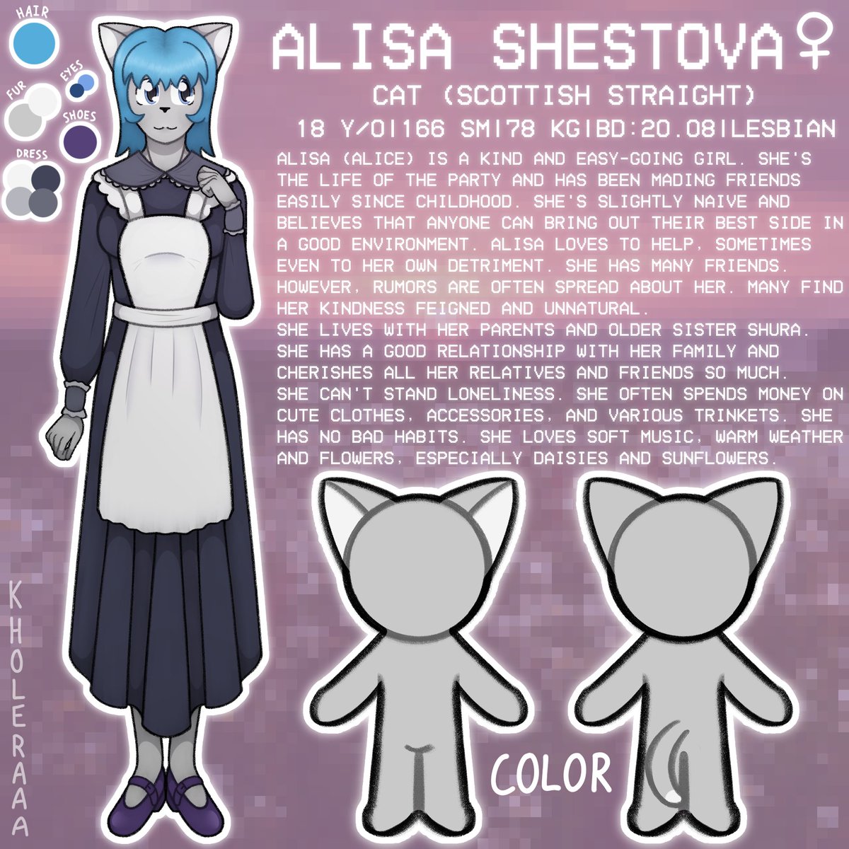 kholeraaa's tweet photo. A little redesign and new reference for her 🩷 https://t.co/ipP6tfpAGf