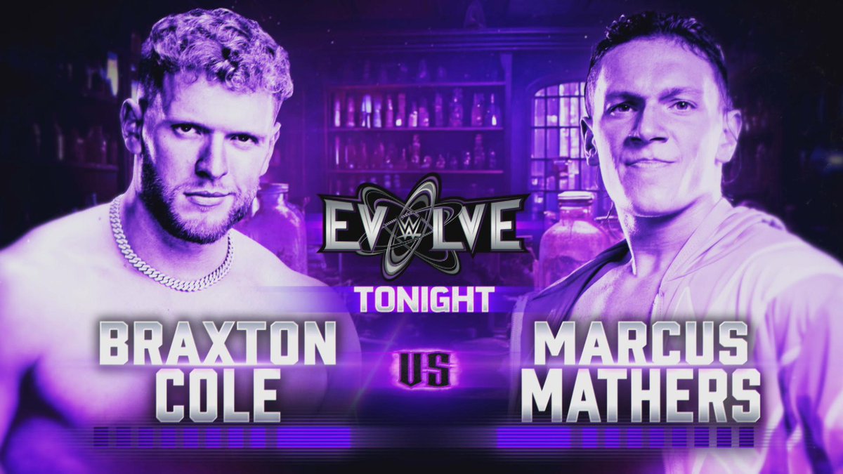 WWE's tweet image. .@brax_wwe and @MarcusMathers1 represent Team PC and Team WWE ID in a must-see matchup.  

Tune into #WWEEvolve tonight on only @Tubi at 8e/5p. 

WATCH HERE ▶️ tubitv.com/series/3000151…