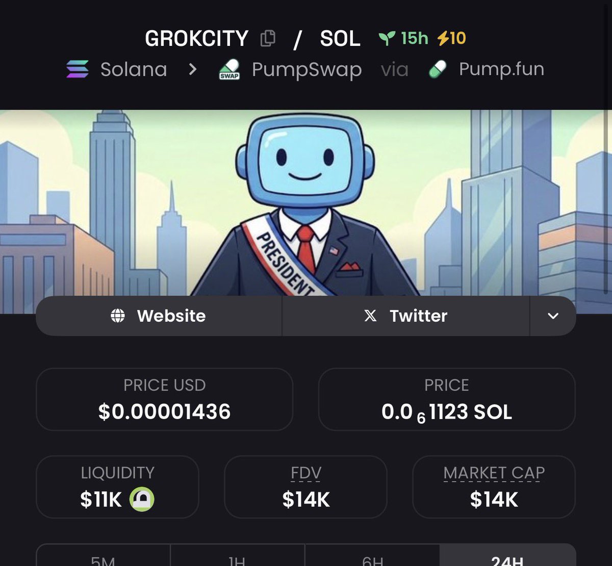 $GROKCITY 

2nMjDMuy1D2SxxqNmPJa4ZF8VmUgiiz4fS5NECWupump