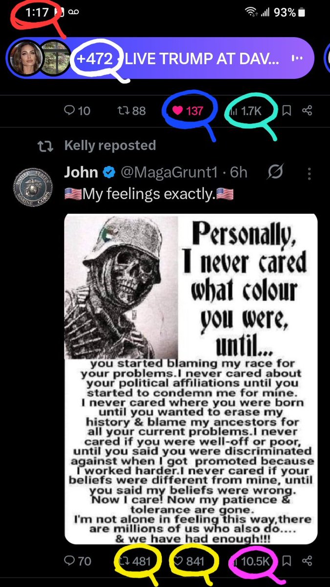 DeanDavis33's tweet image. 🐸1️⃣7️⃣ #Seventeen 🐇
🎰 #WhatAreTheOdds 🪽
1️⃣0️⃣5️⃣ #OneZeroFive 
8️⃣4️⃣1️⃣ #EightFourOne 
1️⃣1️⃣7️⃣ #OneOneSeven 
4️⃣7️⃣2️⃣ #FourSevenTwo 
1️⃣3️⃣7️⃣ #OneThreeSeven