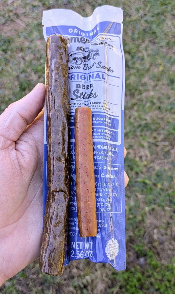 FarmerBills's tweet image. Their stick: small, made with imported butcher scraps

My stick: Big, long, beefy, thick, American 🥩

UNRIVALED GIRTH