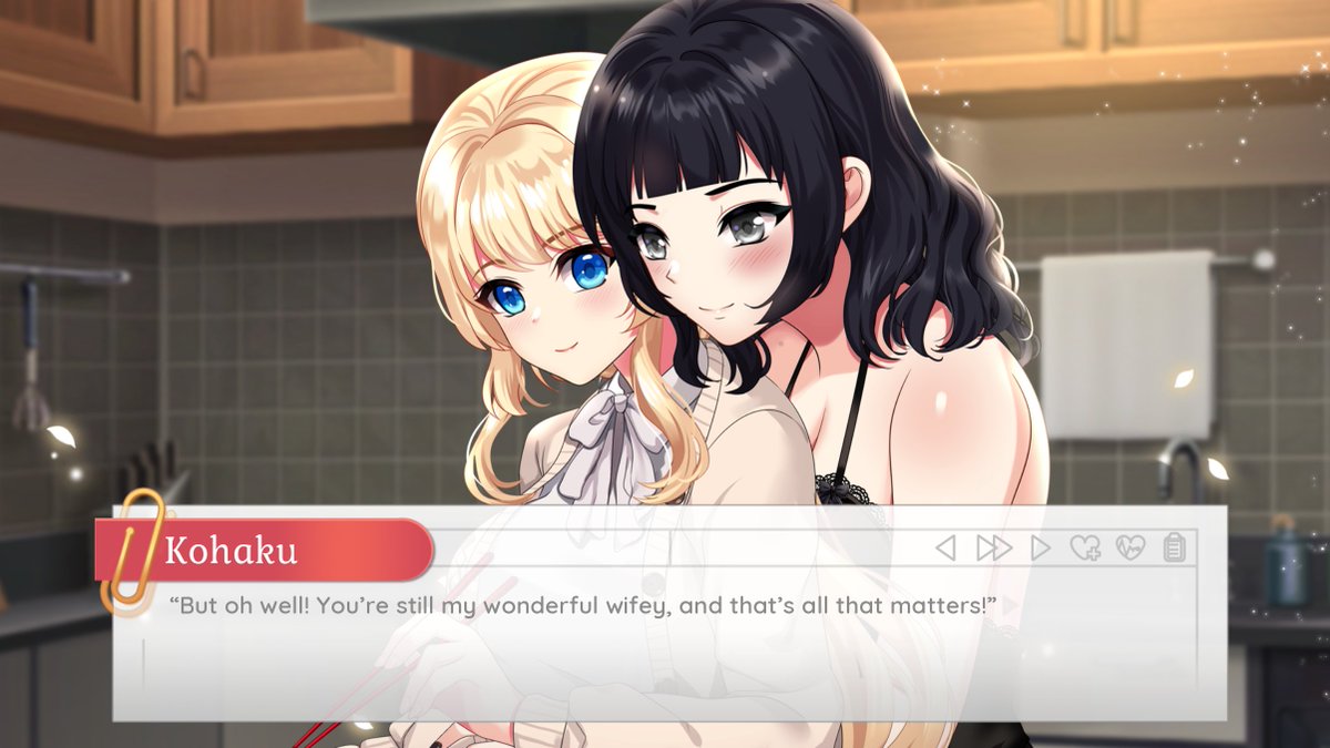 ebihimes's tweet image. My wholesome yuri visual novel about a shy teaching assistant and a gothic school nurse, Fragile Feelings, now has 50 reviews on Steam‼️
Thank you so much for all of the support! I'll work hard to fill the world with even more yuri 💪✨