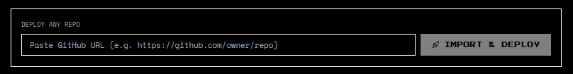 launch_bags's tweet photo. found a repo thats not on our site?

you can deploy literally any repo u want. https://t.co/gU2crPV7So