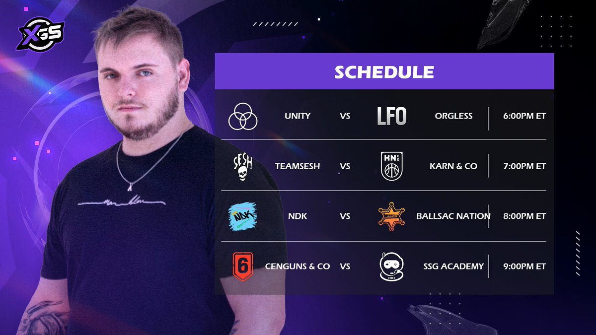 XenonGamingGG's tweet image. 🔴MORE XGS?📷 

Are these games going to be more insane than last night?  

6pm ET: #Unity vs #Orgless 
7pm ET @TeamSESH vs @KarnLFO
8pm ET: #NDK vs #BallSacNation
9pm ET: #CengunsNCo vs @spacestation Academy

twitch.tv/xgsr6