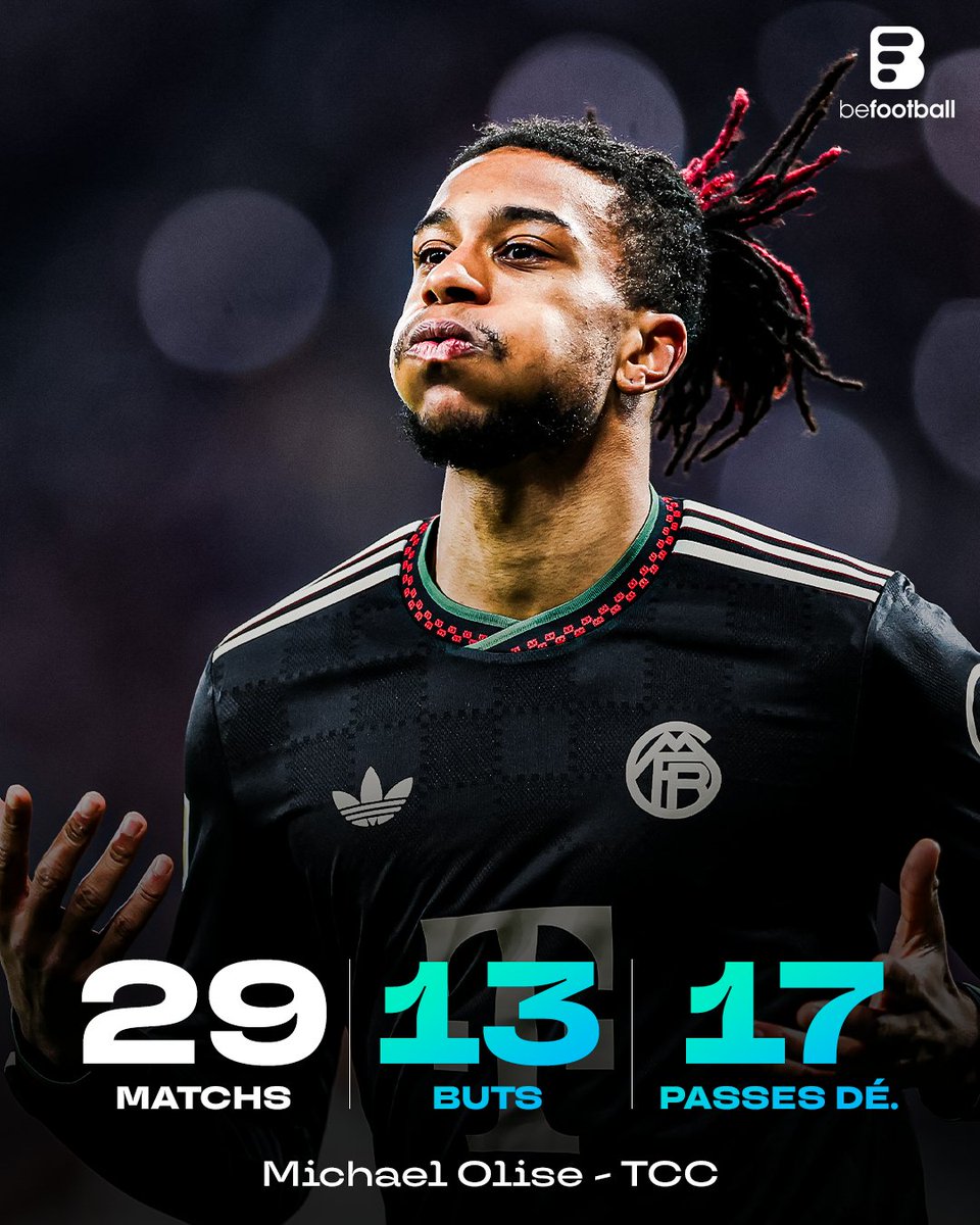 _BeFootball's tweet image. 🚨🚨 𝗨𝗡 𝗙𝗥𝗔𝗡𝗖̧𝗔𝗜𝗦 𝗘𝗦𝗧 𝗘𝗡 𝗧𝗥𝗔𝗜𝗡 𝗗𝗘 𝗧𝗢𝗨𝗧 𝗘́𝗧𝗘𝗜𝗡𝗗𝗥𝗘 🧨 𝗘𝗡 𝗔𝗟𝗟𝗘𝗠𝗔𝗚𝗡𝗘 𝗔𝗩𝗘𝗖 𝗟𝗘 𝗕𝗔𝗬𝗘𝗥𝗡 🤯🇫🇷  

Michael Elise 🇫🇷, c'est 30 G/A en 29 matchs, c'est tellement insolent. 💁‍♂️

La Coupe du Monde, c'est dans 5 mois. Force à la concu 🥶