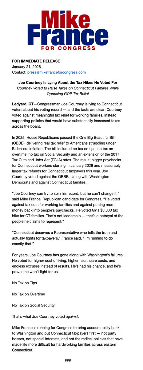 Mike France CT tweet media