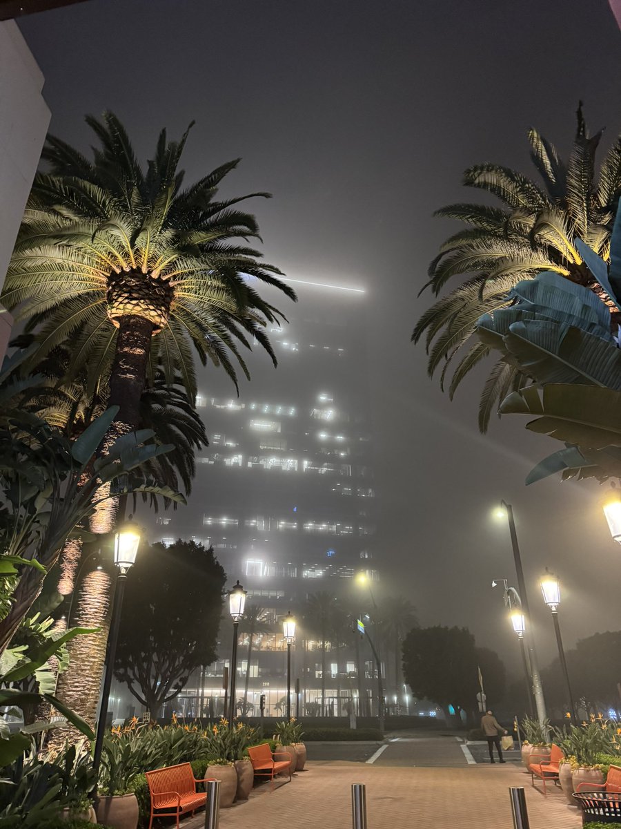 BiblicalQ17's tweet image. These were pictures last night in CA … I wonder what was in this fog?