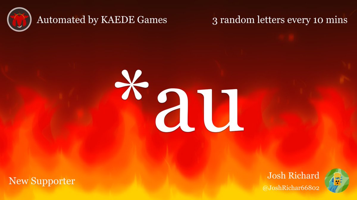 3 random letters every 10 mins tweet media