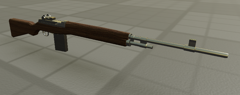 Still working on the new project, here's a new gun as a teaser.

#roblox #robloxdev #blender #blender3d