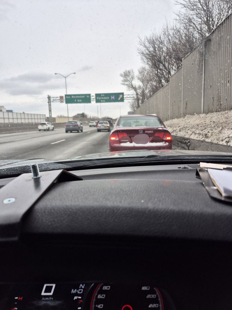 OPP_ER's tweet image. #OttawaOPP stopped this driver on #Hwy417 shortly before 2pm after the driver flashed their high beams multiple times at the officers cruiser, in an effort to have him move out of the fast lane. Clearly the driver - who displays an anti-tailgating message on the back of their…