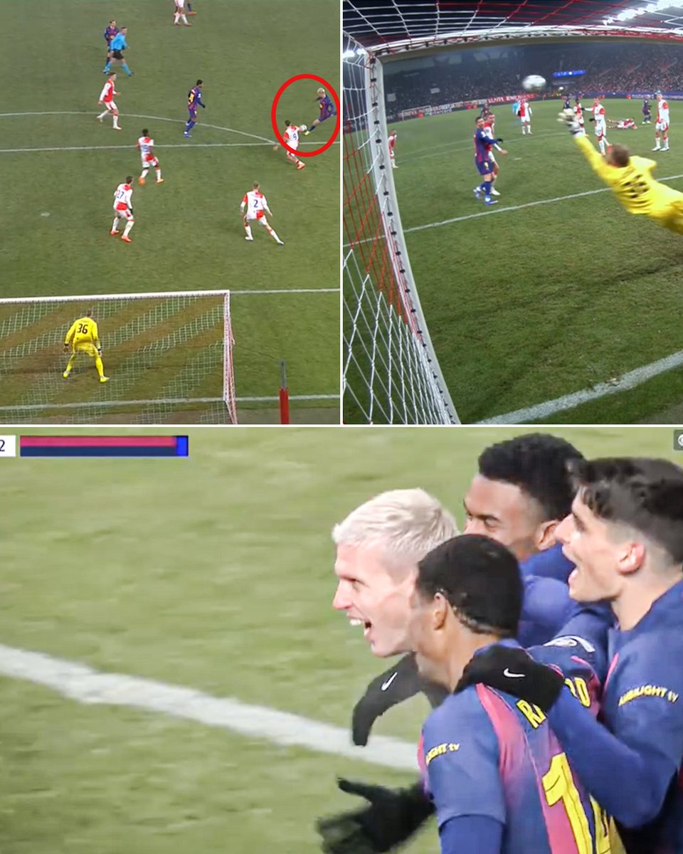 ESPNFC's tweet image. TOP BINS FROM DANI OLMO JUST TWO MINUTES AFTER COMING ON FOR THE INJURED PEDRI!
 
Huge goal for a team striving for a top eight berth!