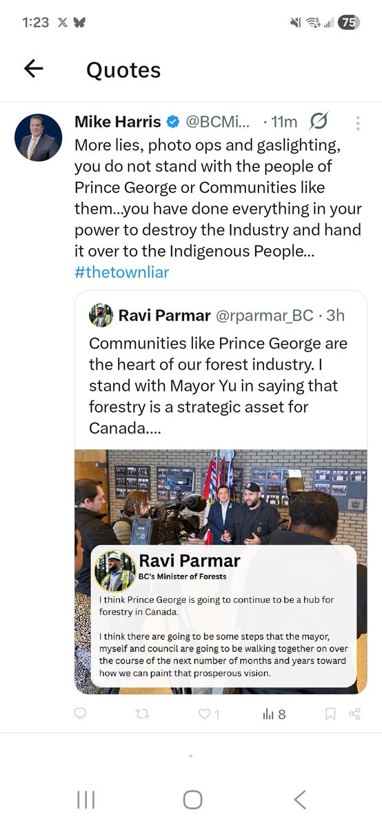 suestroud's tweet image. Mike Harris, who posted that blow drying your nose cures covid is looking for a lawsuit.  Having recently fled the #BCCons &amp;amp; then announced he was going back to them after the "biggest mistake of my life" his judgment is suspect on any issue. #bcpoli